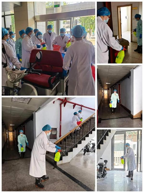 通用医疗驻新乡3家医院为新航防疫消杀助力复工(图2)