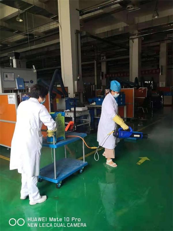 通用医疗驻新乡3家医院为新航防疫消杀助力复工(图4)